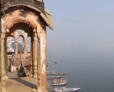 Old watchtower overlooking the Ganges, India