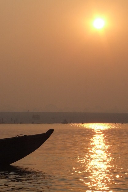 Sunset on the Ganges, India