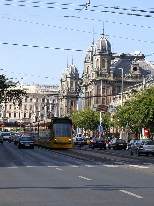 Tram in downtown Budapest Hungary