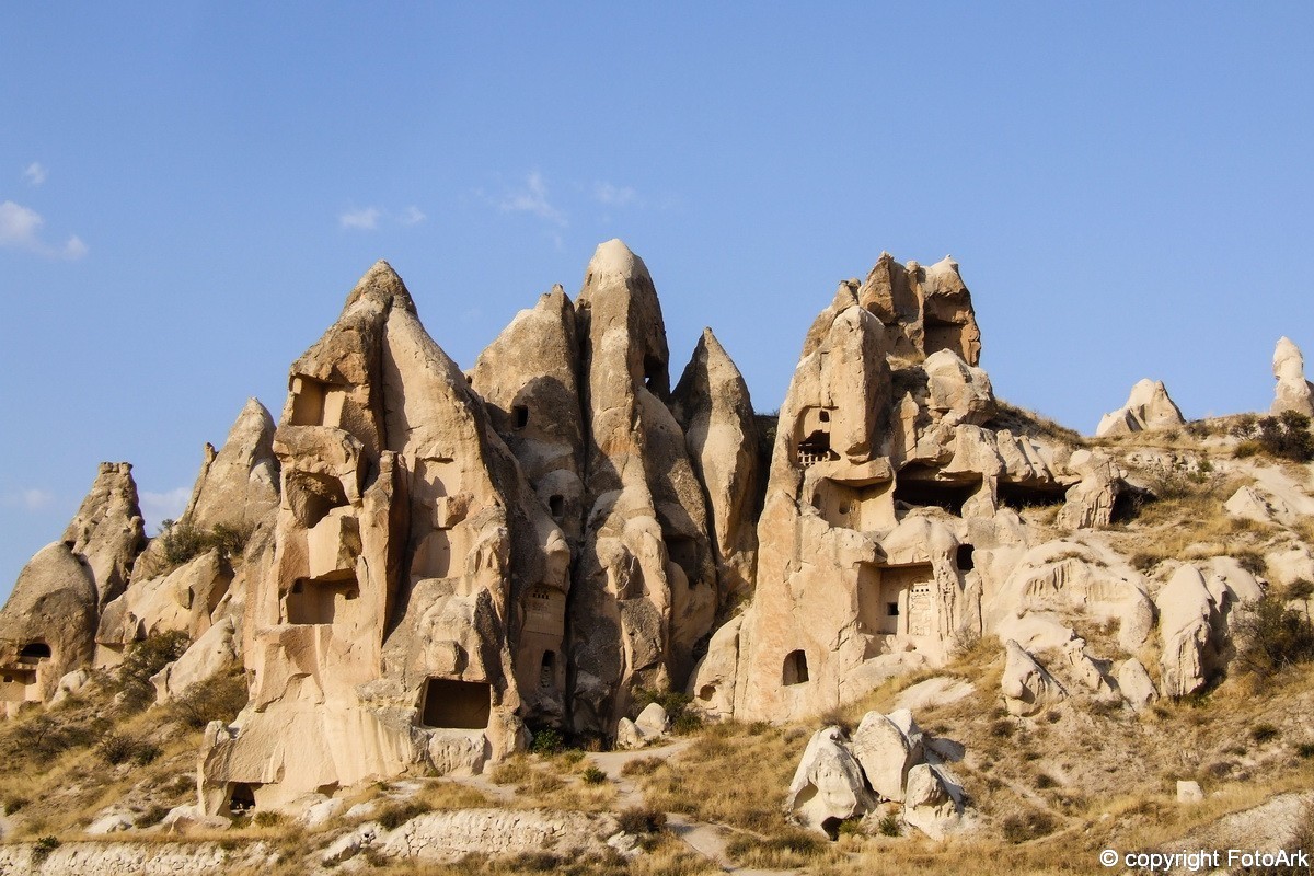 Rock houses in Cappadocia Turkey